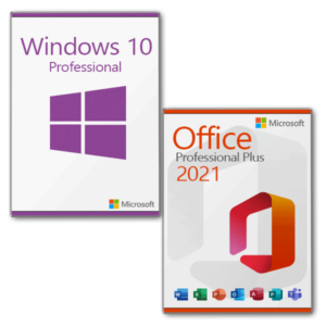 Microsoft Windows 10 Professional + Microsoft Office 2021 Professional Plus license for 3 devices