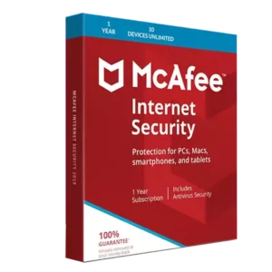 McAfee Internet Security 2022 10 Devices 1 Year Bind Key